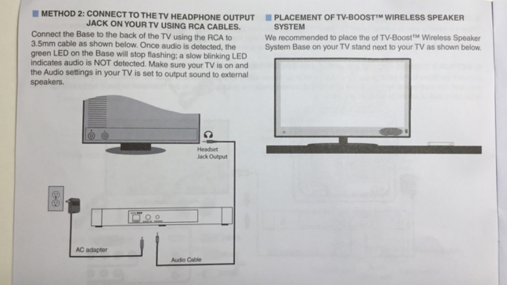 Tv Boost Wireless TV Speaker Transmitter & Receiver Comfort Hearing System