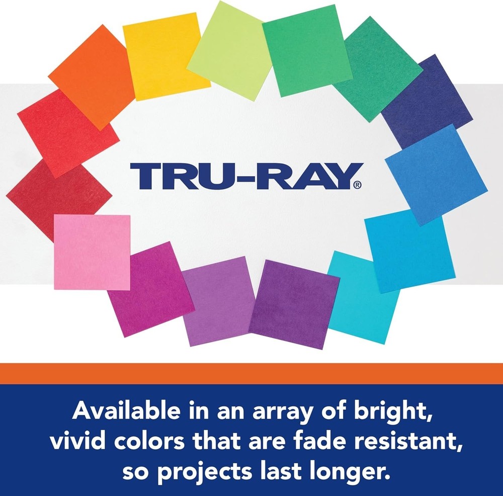 Versatile 10-Color Construction Paper Pack - 50 Sheets for Creative Projects