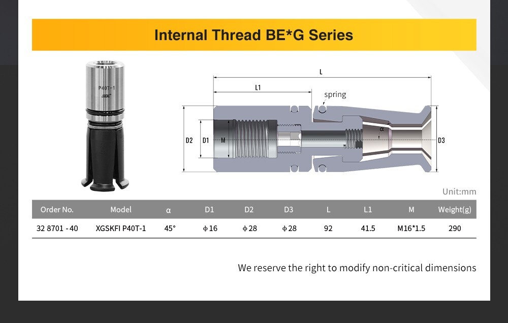 SFX Internal Thread DIN30 CNC Spindle Pull Claw Spindle Grippers 4 Petals Claw
