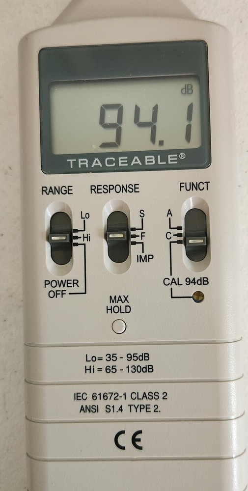 Traceable Digital Sound Level Meter Works