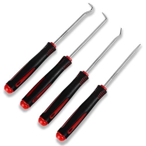 4-Piece Hook and Pick Set, Precision Automotive Pick Tool & O Ring Pick Set