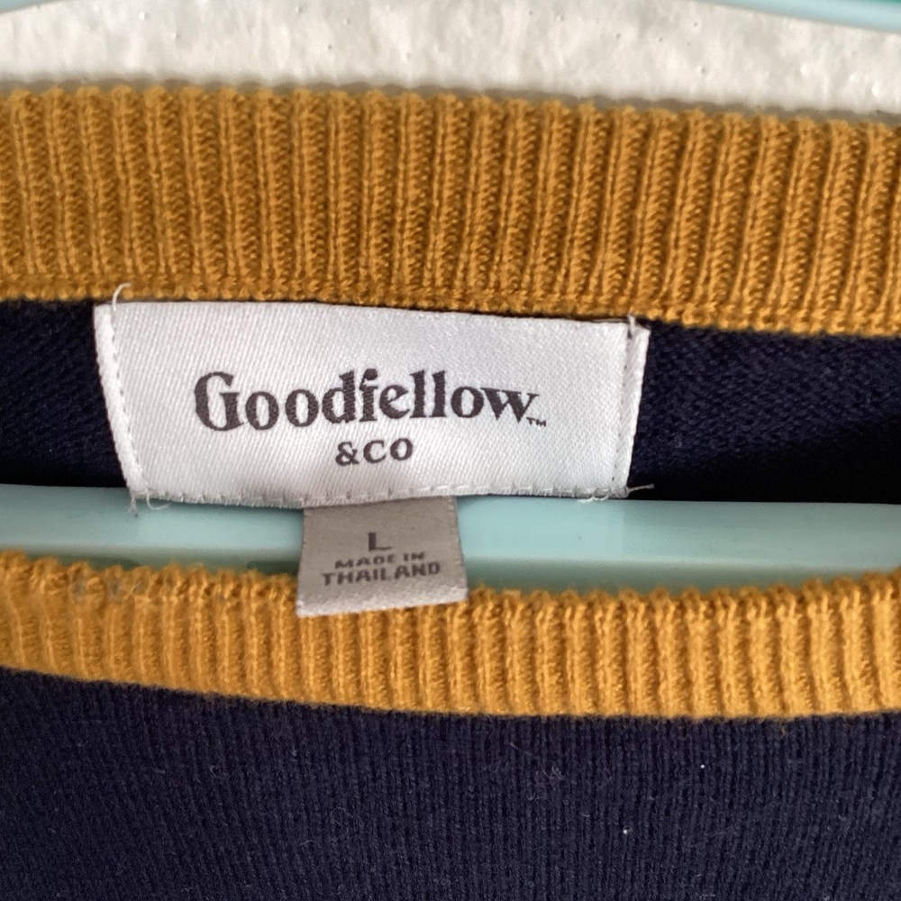 Goodfellow & Co Mens Sweater Sz L Large Long Sleeve Pullover Solid Excellent