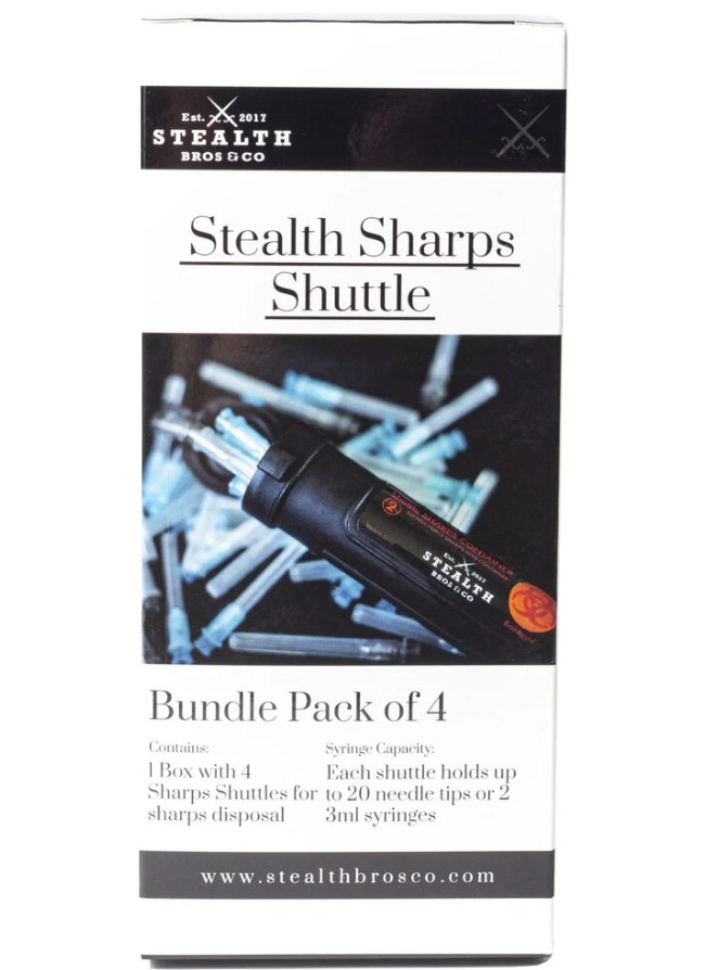 Stealth Bros & Co Sharps Shuttle Bundle Pack of 4 | Safe & Convenient Storage