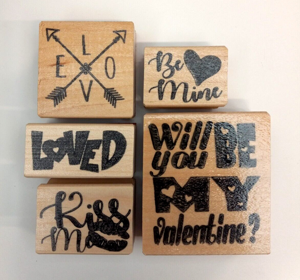 Valentine's rubber stamp set