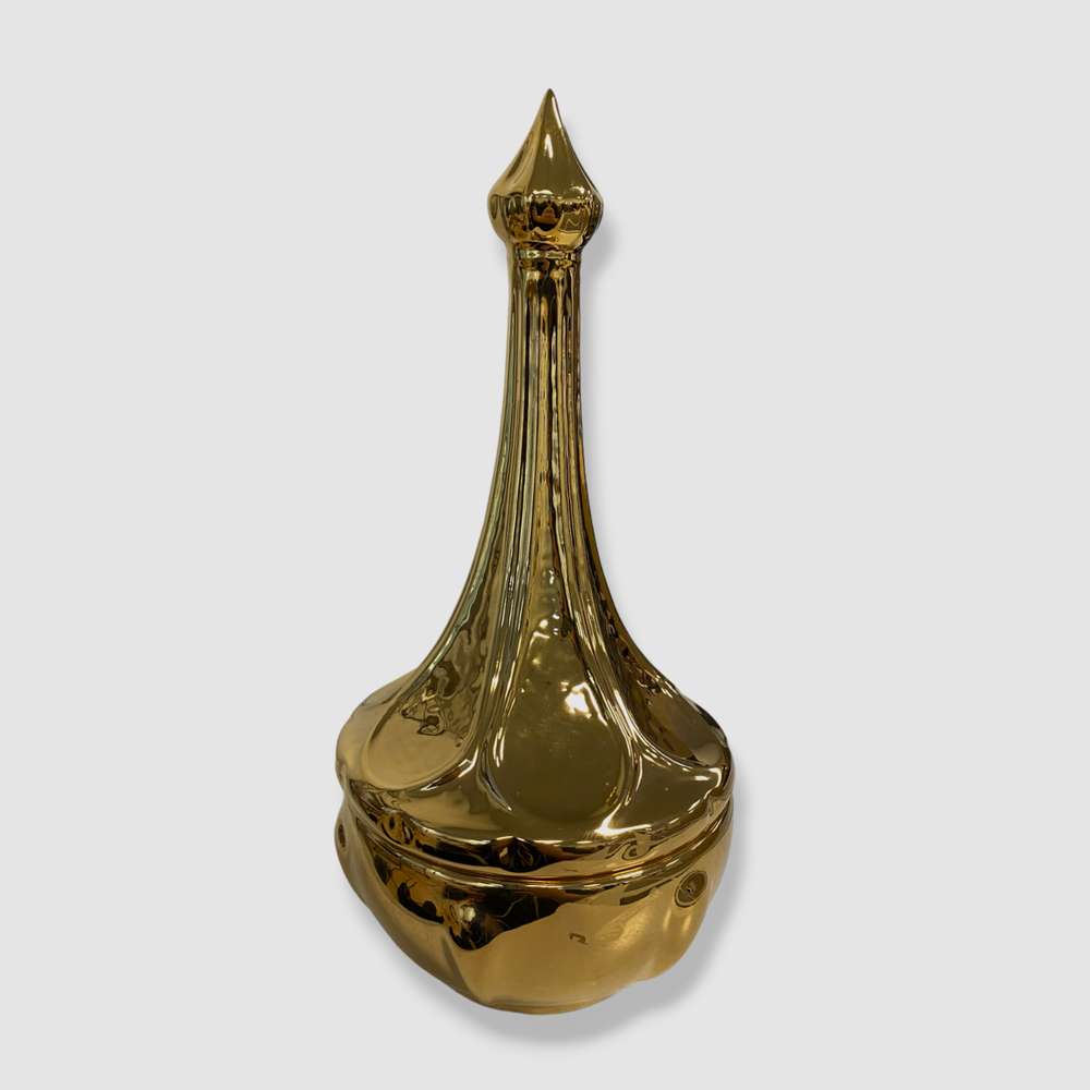 $80 Global Views Gold Ceramic Minaret India Small Jar