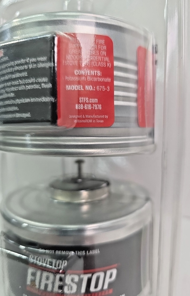 StoveTop FireStop RangeHood Fire Suppressor 675-3, 2 Pack, Exp 08/2029