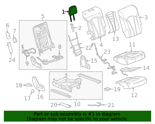 Genuine GM Headrest 84397826