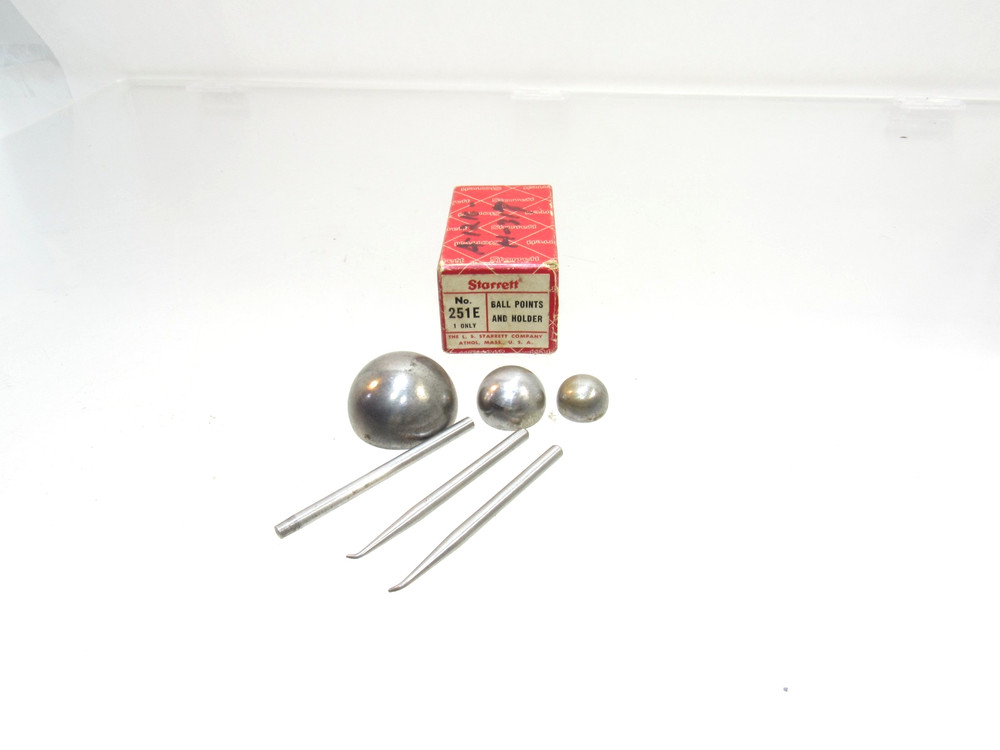 DD STARRETT NO. 251E BALL POINTS AND HOLDER IN ORIGINAL BOX