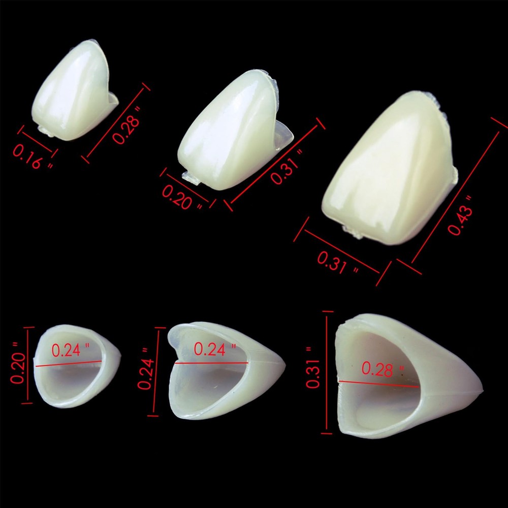 120 Pieces Fake Tooth Cap Crown Veneers Front Back 60pcs front and back