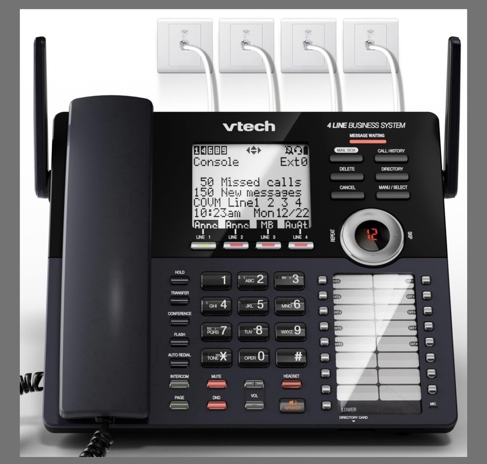 VTech AM18447 Main Console 4-Line Expandable Small Business Office Phone System