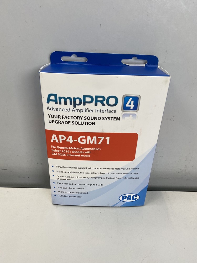 PAC Audio AmpPRO 4 Amplifier Integration Interface Select Chevy+GMC 2019-2024