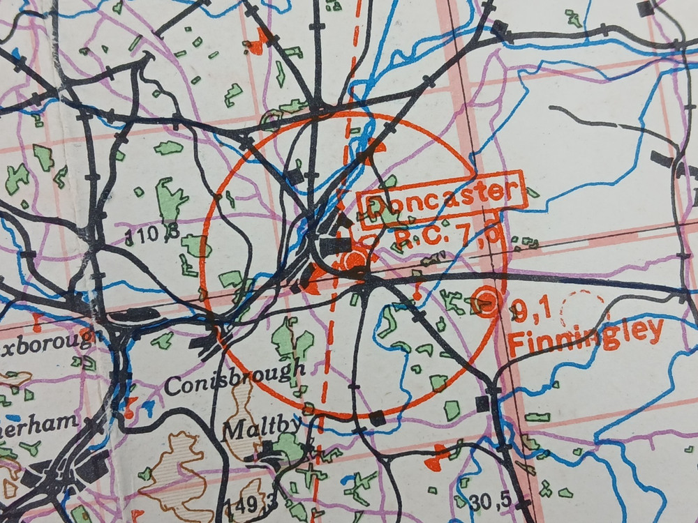 WW2 "RESTRICTED" GERMAN LUFTWAFFE MAP (LIVERPOOL, MANCHESTER, BIRMINGHAM etc)