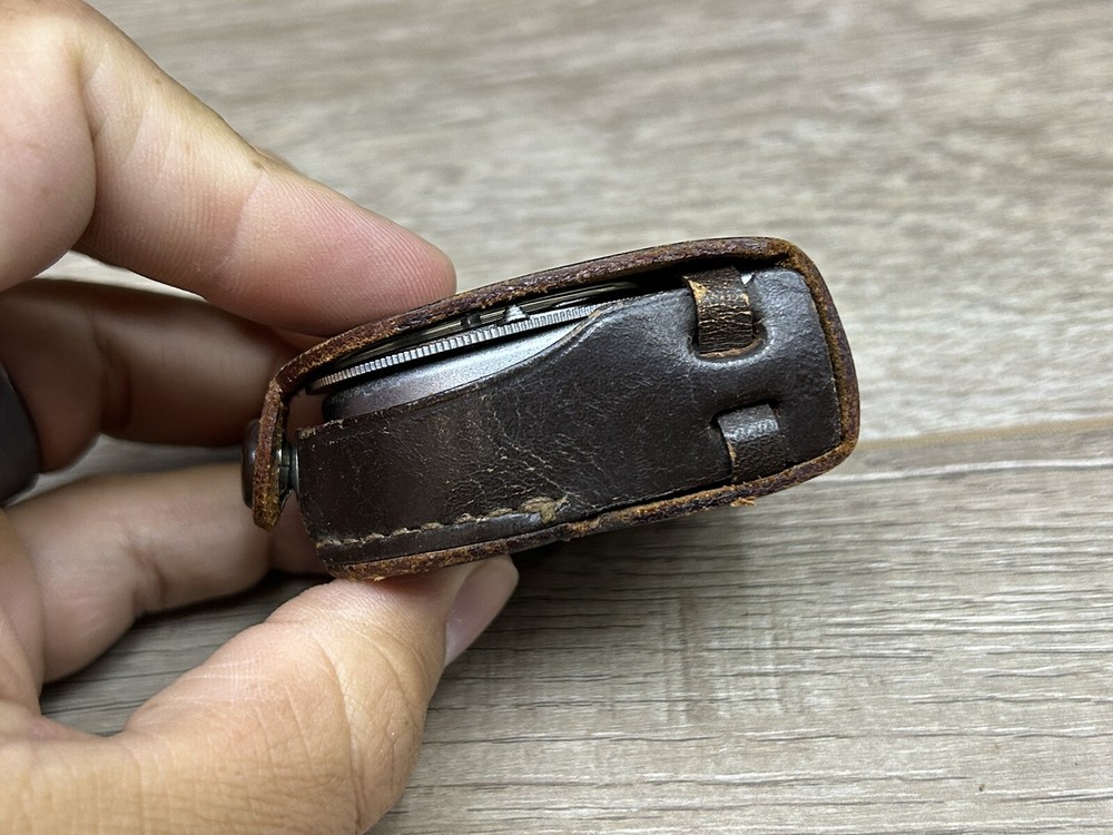 Vintage FR EM-1 Selenium Light Meter w & Leather Case