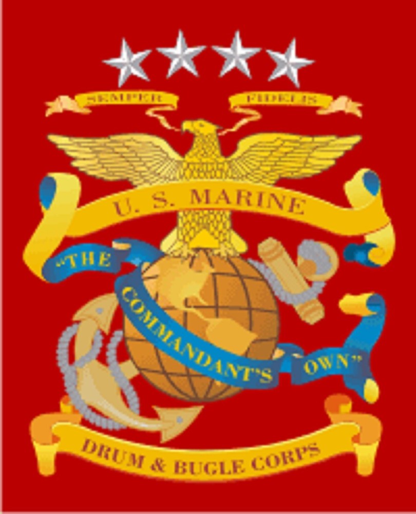 USMC Drum and Bugle Corps Decal 3.24" Wide x 4" High Decal