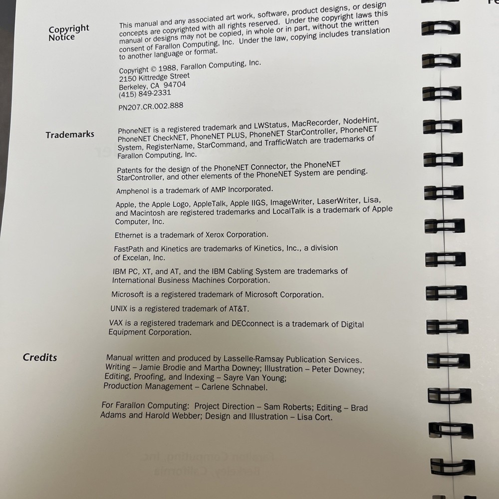 Farallon StarController Apple PhoneNET User Guide Manuals