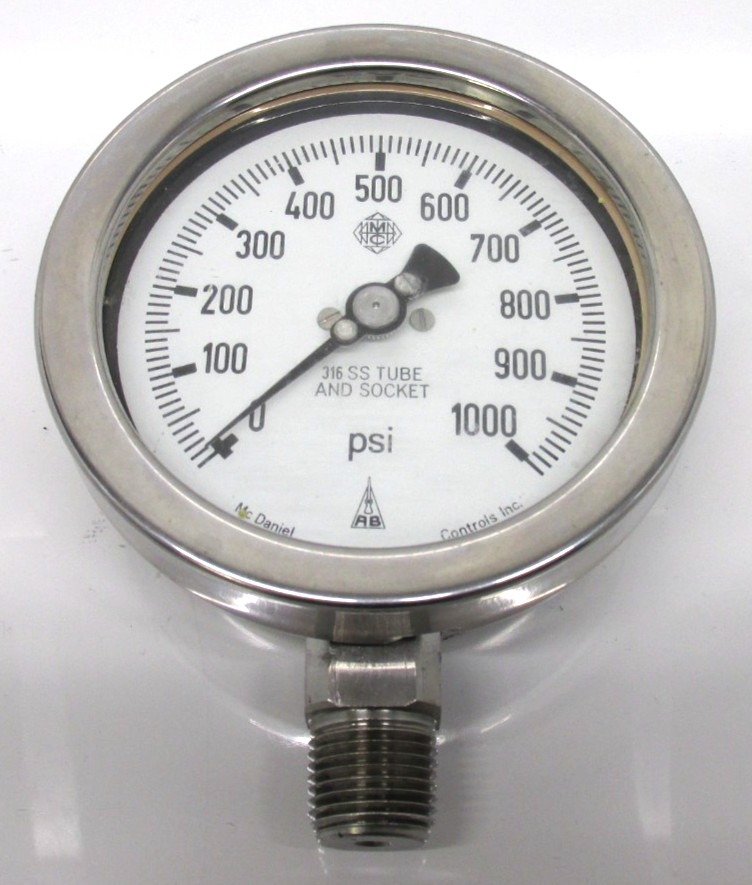 McDaniel Controls 1000 PSI W/ SS 1/2" Lower Connection -ITL