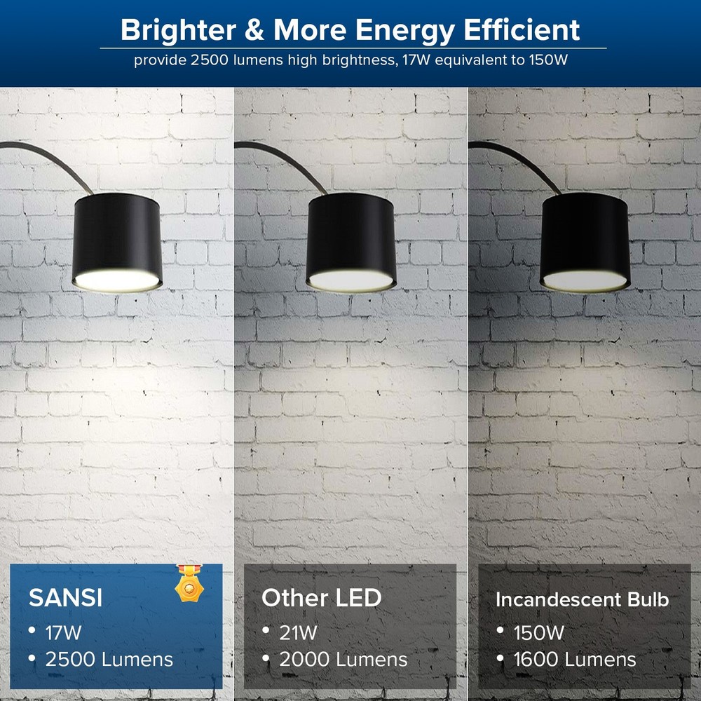 17W=200W A19 E26 LED Light Bulb 2500lm Dimmable Daylight Energy Saving bulbs COC