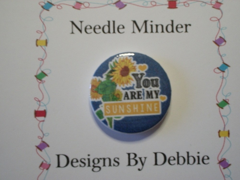 Magnetic Needle Minder Keeper Cross Stitch Button  / Fridge Magnet 