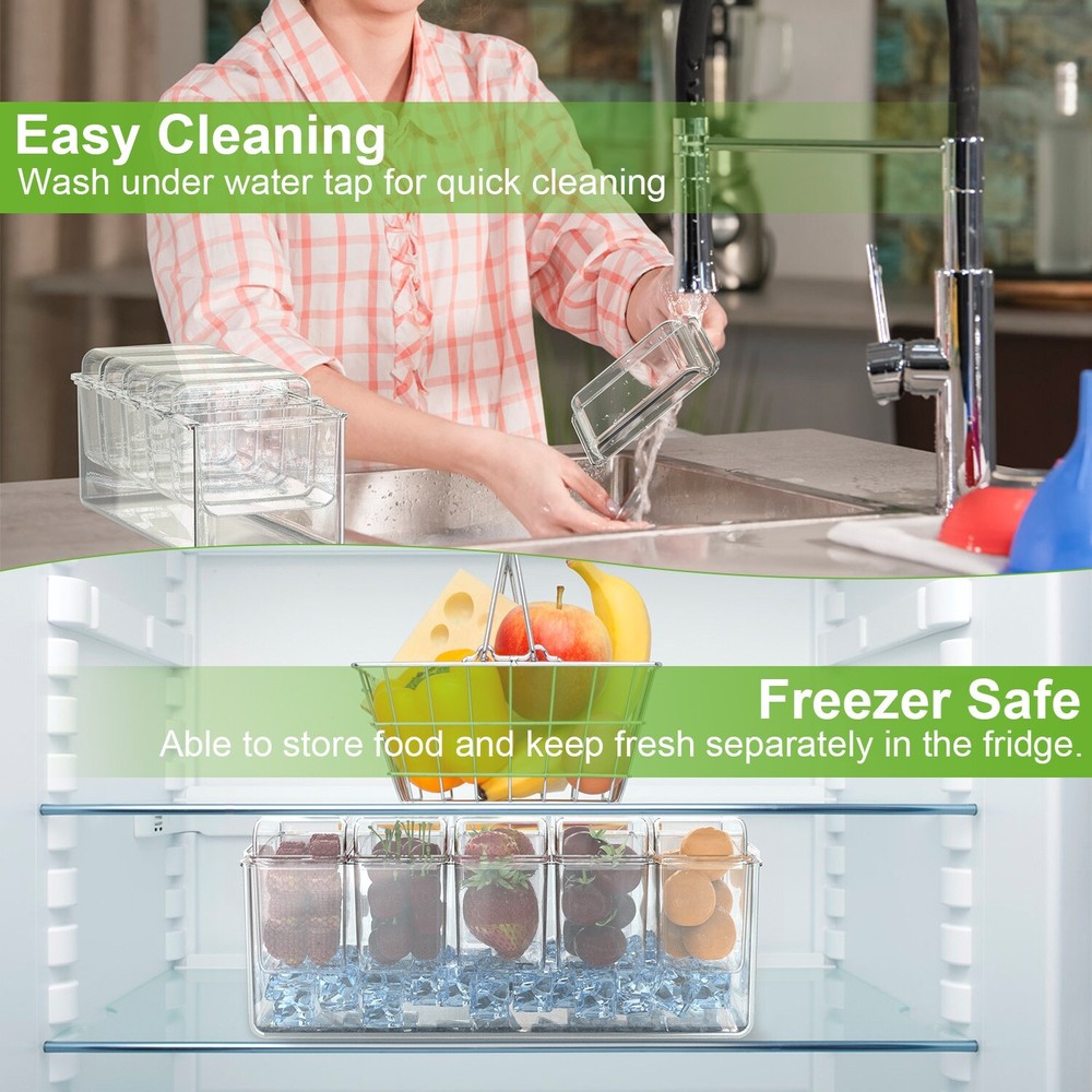 Ice Chilled Condiment Caddy, Condiment Server with Separate Lids Keep Fresh