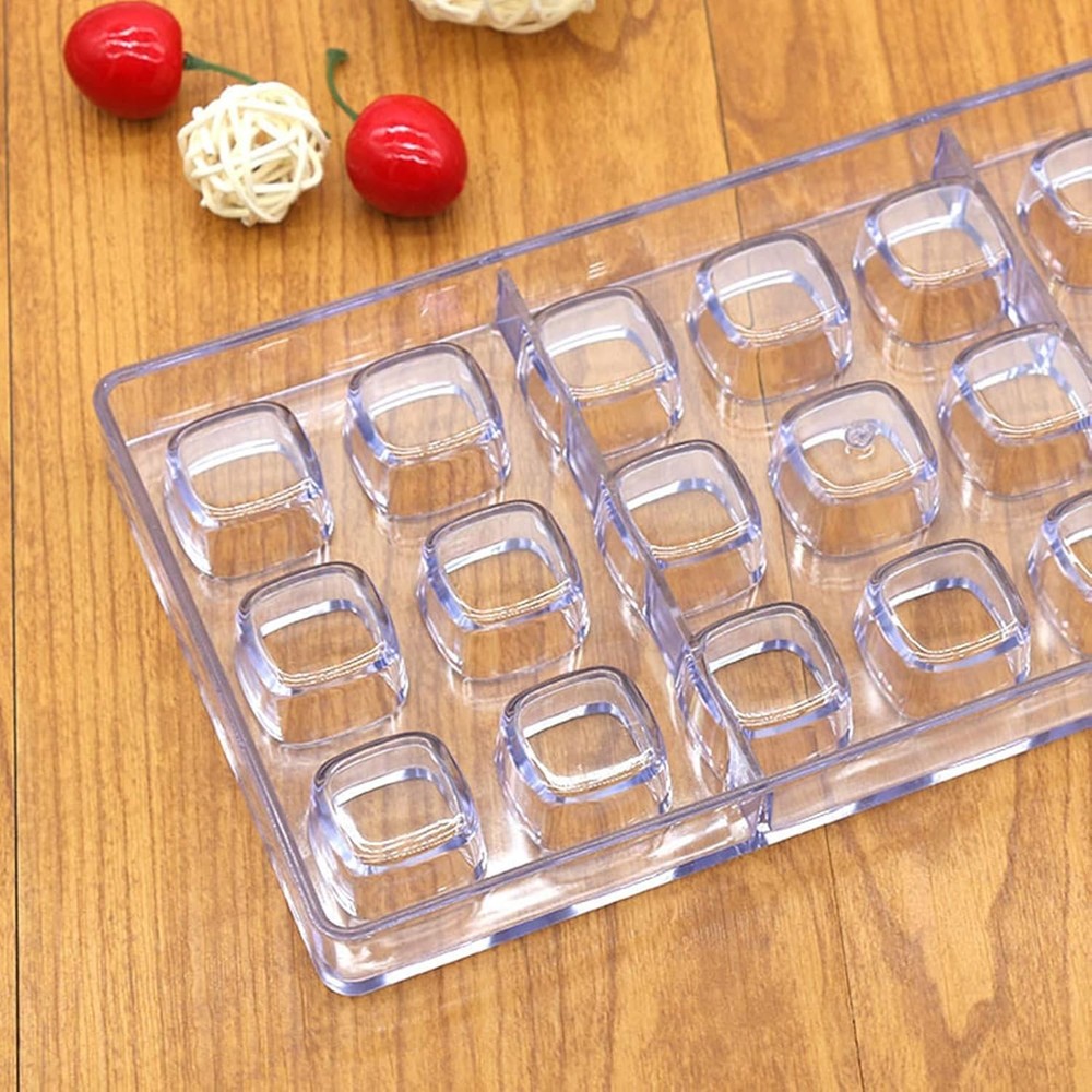 Pack of 2 Chocolate Candy Mold PC Polycarbonate Scraper Cube Oval Egg Baking