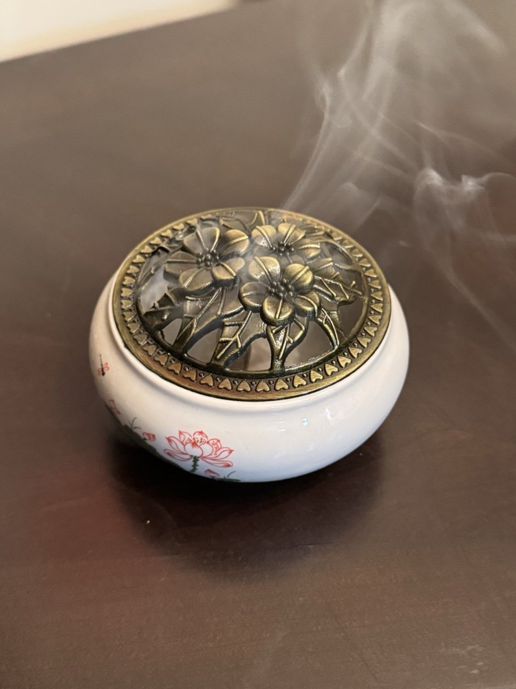 Incense Stick Holder Ceramic 1 Ct Blue