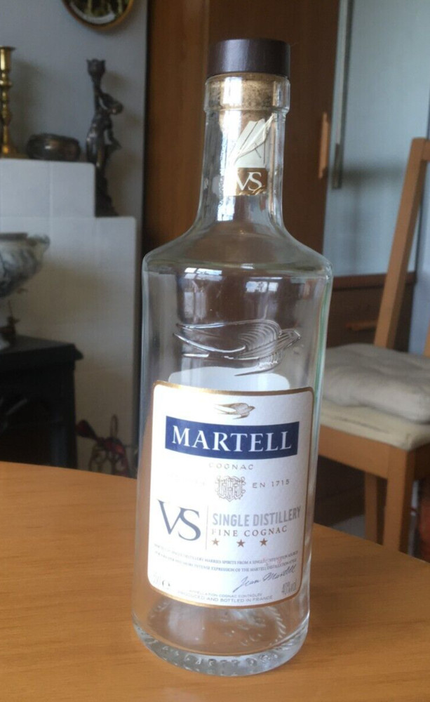 EMPTY MARTELL COGNAC 35CL BOTTLE