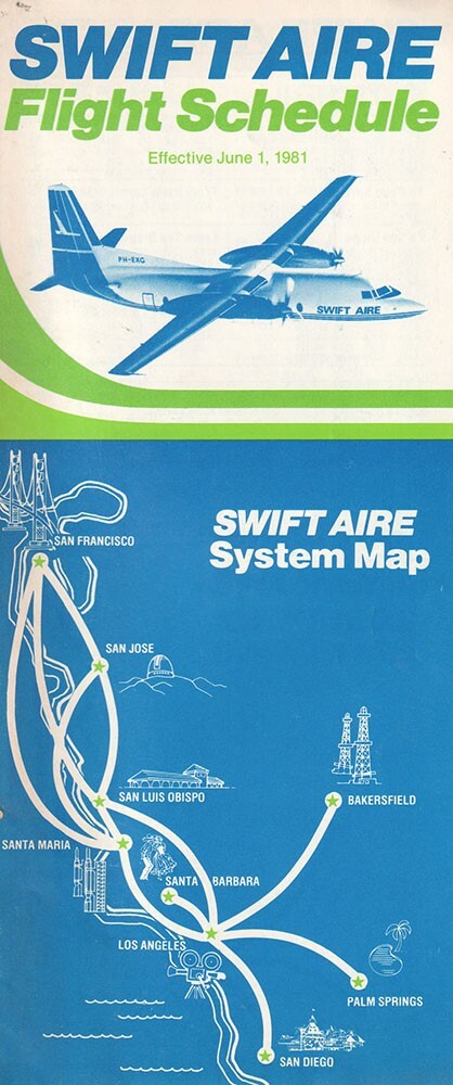 Swift Aire timetable 1981/06/01