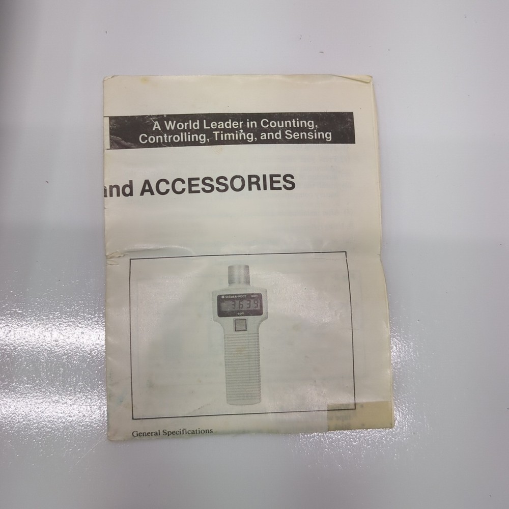 VEEDER-ROOT VR 6611/6612 Hand Tachometer with Case