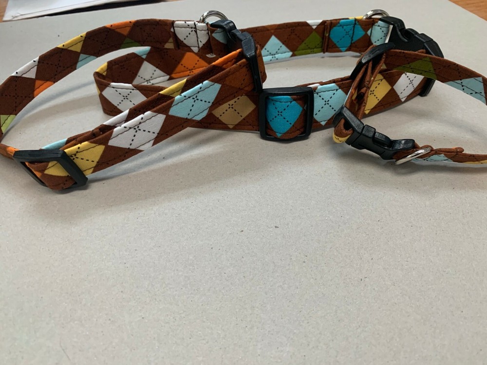 Chasin' Tail Dog Collars Argyle Print Multiple Sizes