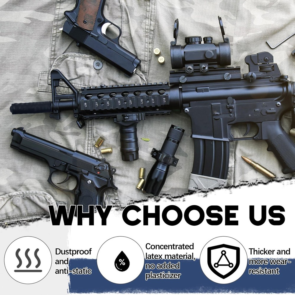 200 Pack Muzzleloader Rifle Accessories Muzzle Cover Black Dust Protector NEW