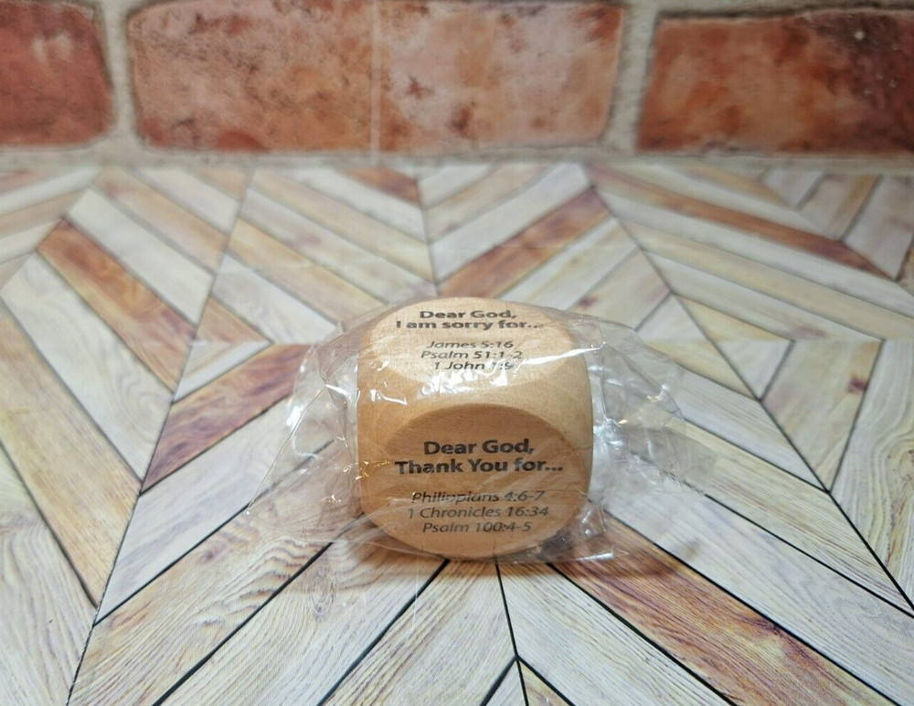 Prayer Starters Wooden Prayer Cube NEW 1 5/8" - 6 Prayers