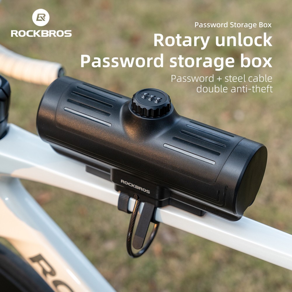 ROCKBROS Password Storage Box Hard Shell Key Anti-Theft Bicycle Frame Secure Bag