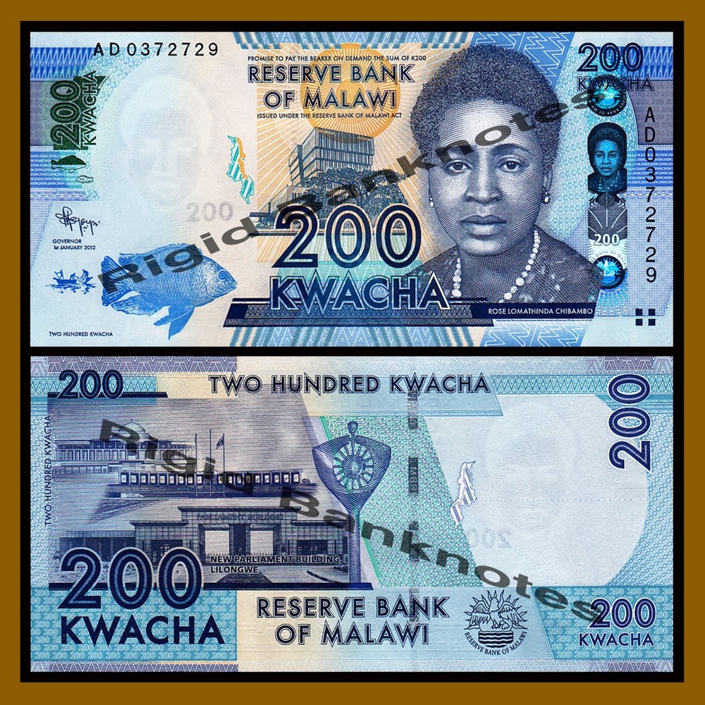 Malawi 200 Kwacha, 2012 P-60 Unc