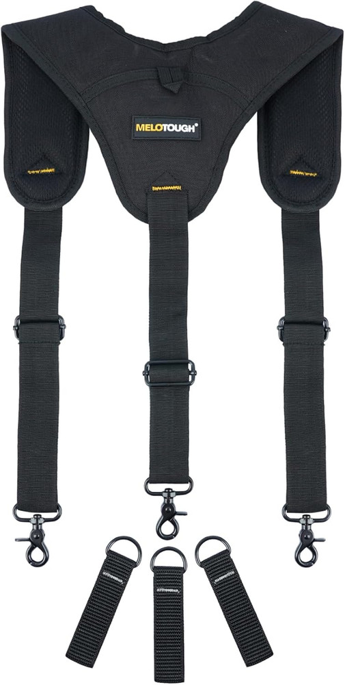 Tool Belt Suspender 3 Point Padded Suspenders plus 3 Pack Suspender Loop