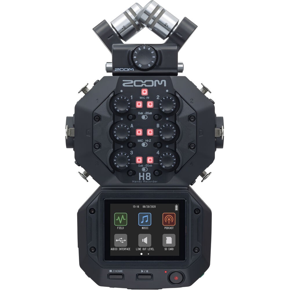 Zoom H8 8-Input / 12-Track Portable Handy Recorder Bundle with Accessories