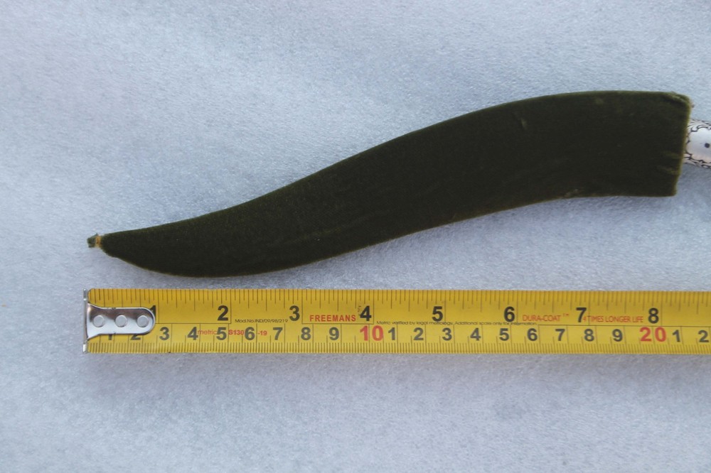 Fantastic curve iron blade Dagger Mughal Calligraphy silver inlaid work Handle