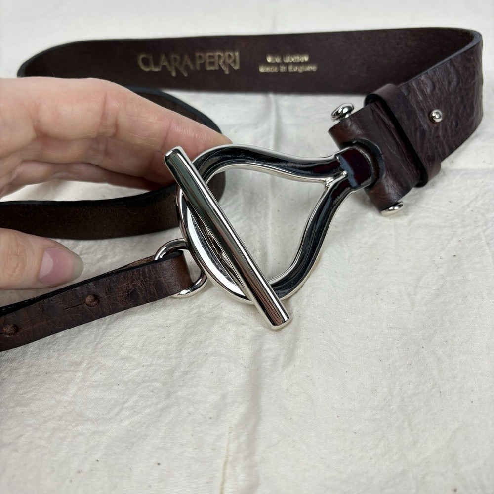 Clara Perri Brown Leather Belt