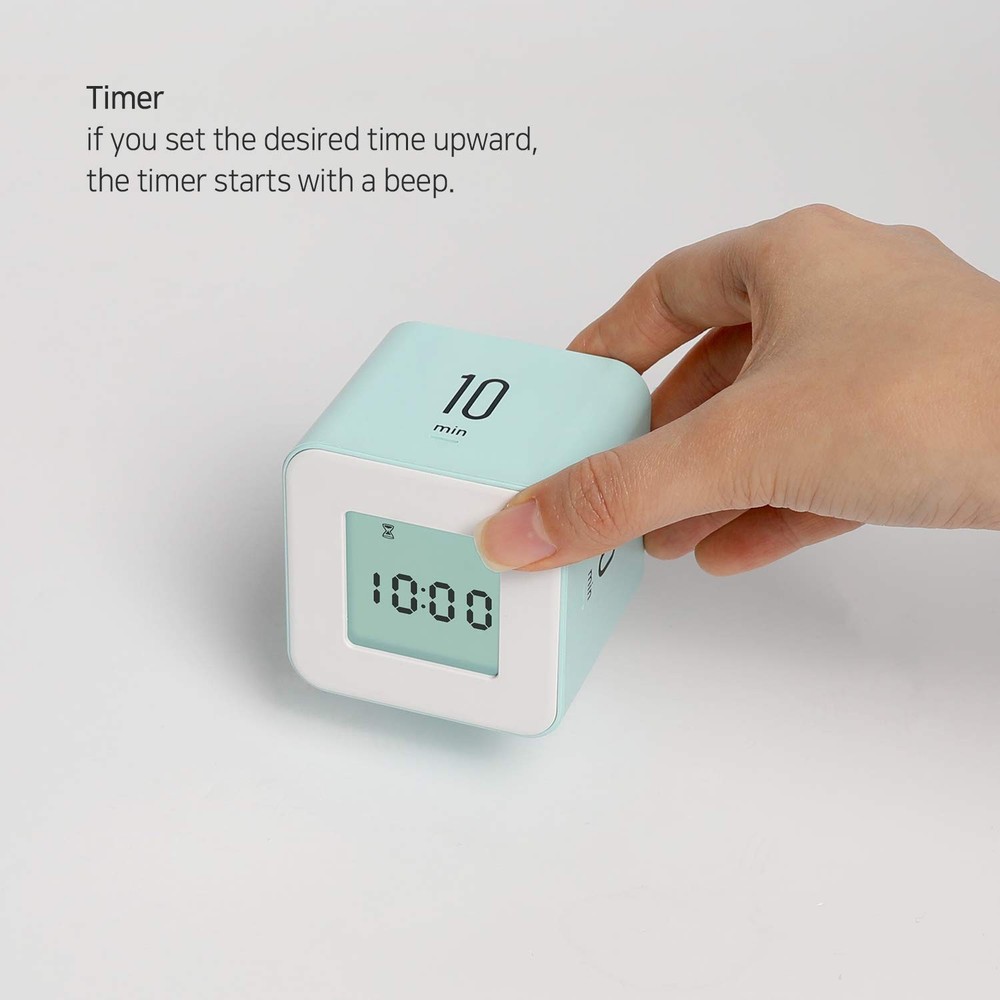 Multi Clock Time Cube Timer (Coral), Alarm & Backlight Desk Productivity for ...