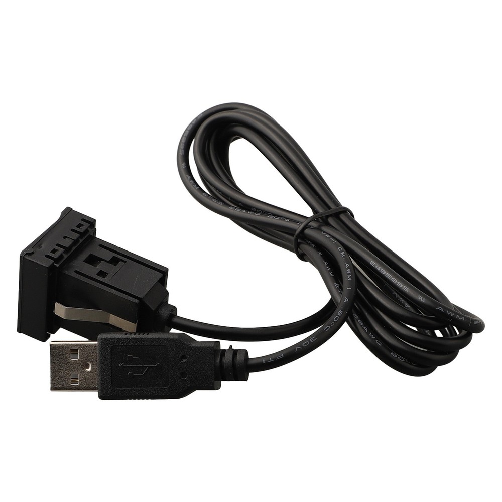 USB With Dust Cover Wire Harness Dash Flush Mount Dual USB Extension Panel