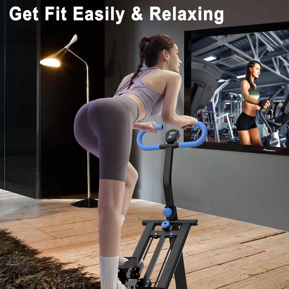 Vertical Climber Stair Stepper Full Body Workout Machine Adjustable Handlebar