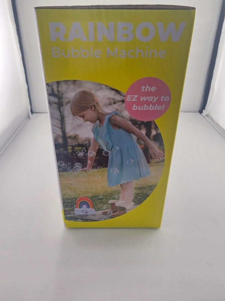 Good Banana Rainbow Bubble Machine, Cordless Automatic Bubble Maker, Blower