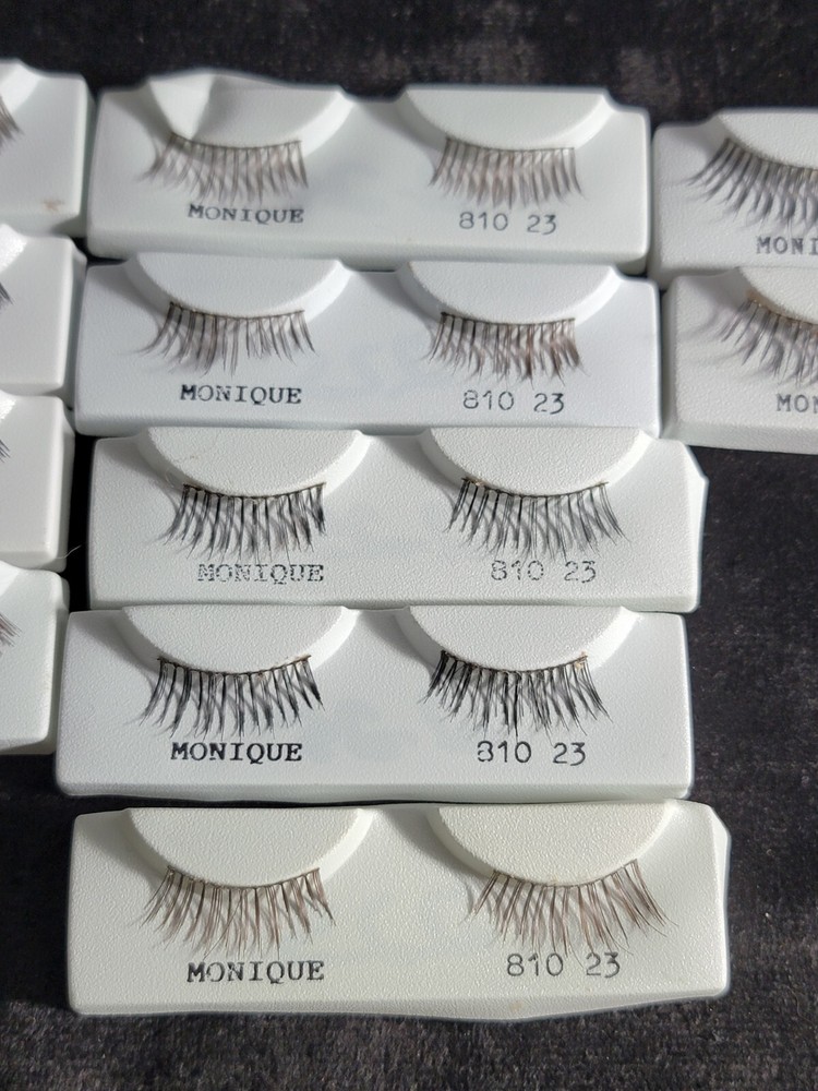 16-PAIR MONIQUE Upper DOLL EYE LASHES BLACKS & BROWNS LOT