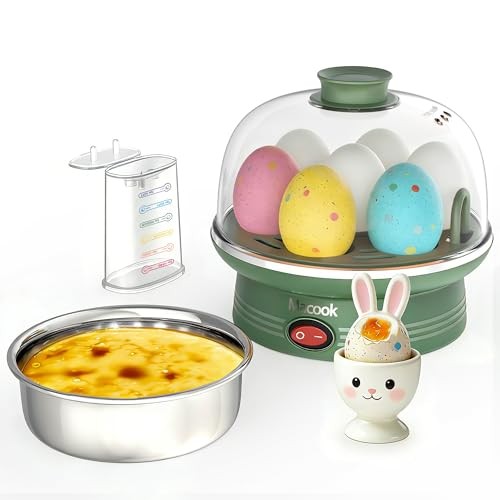 Electric Egg Cooker for Easter, 7 Egg Capacity with Auto Shut-Off, Spring Green