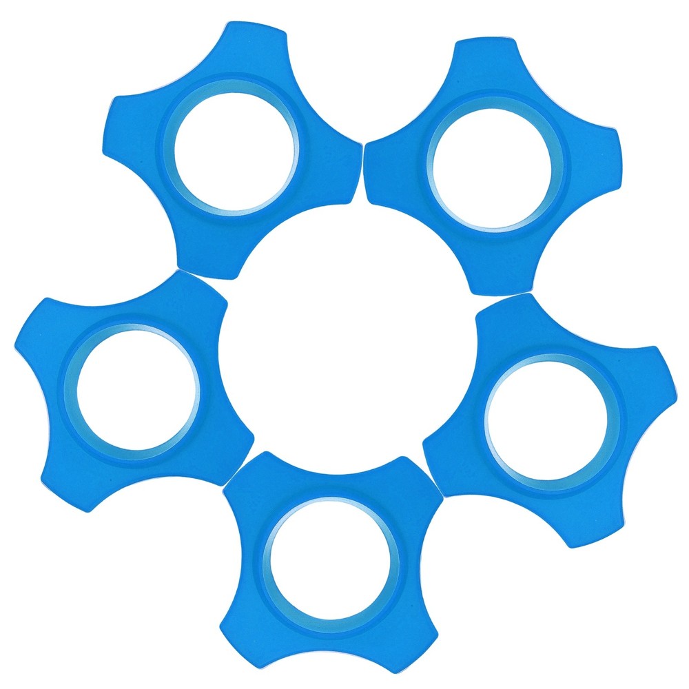 Microphone Anti-Roll Rubber Rings, 5 Pack & 1.4 x 2.9" & Blue