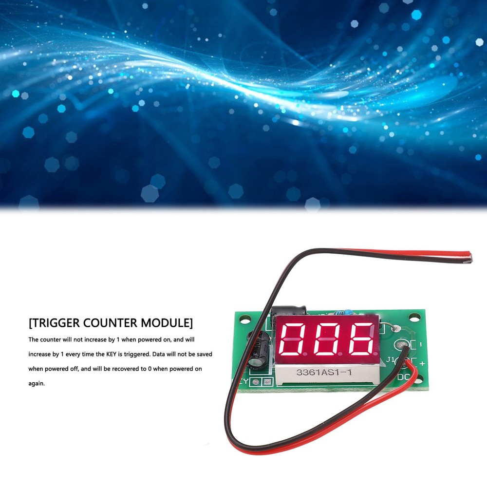 Trigger Counter Module 3 Digit Red Display Accumulator Module Tool(4-7V) Part