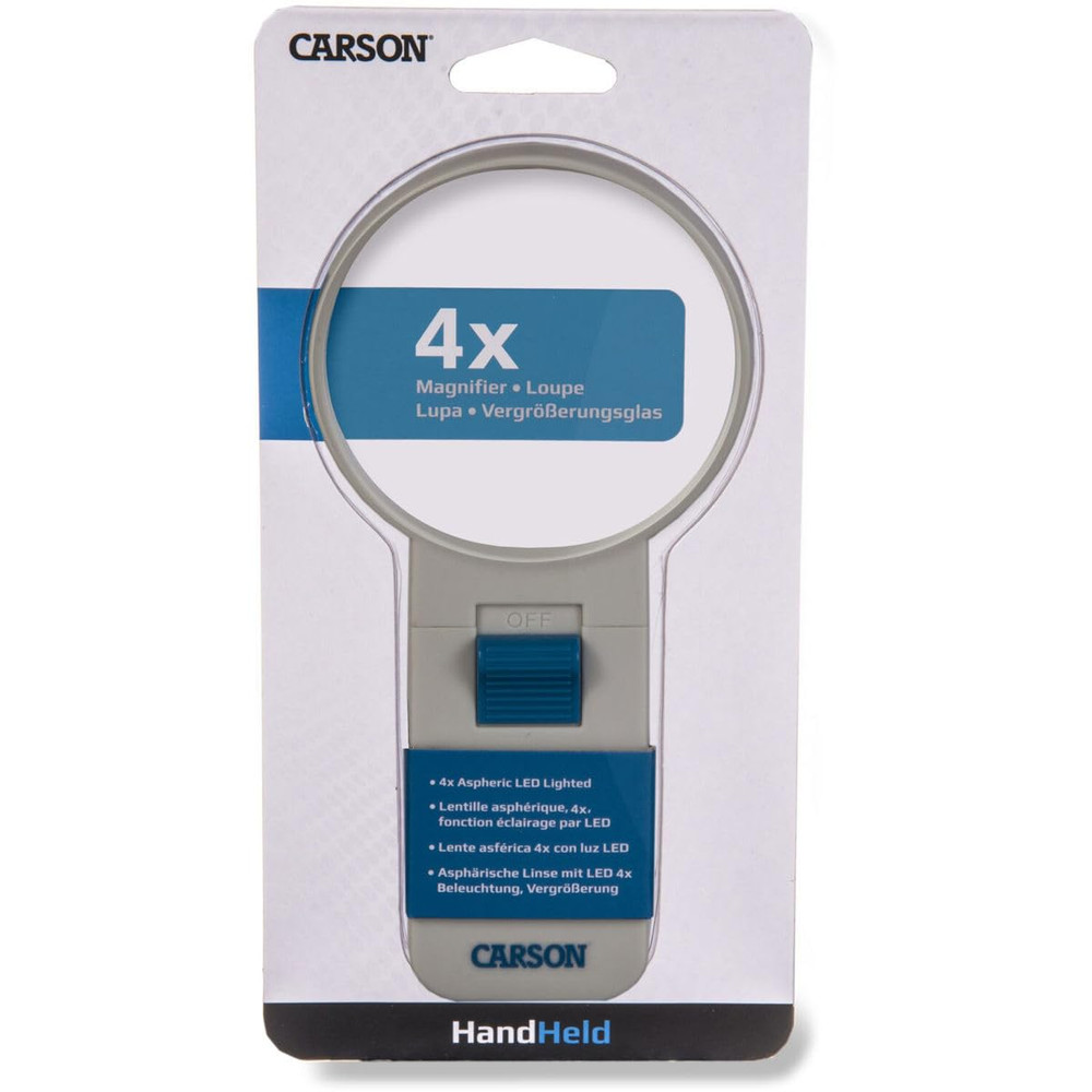 Carson Illuminated LED Lighted 4x Hand Held 3.0'' Aspheric Magnifier (SV-40)