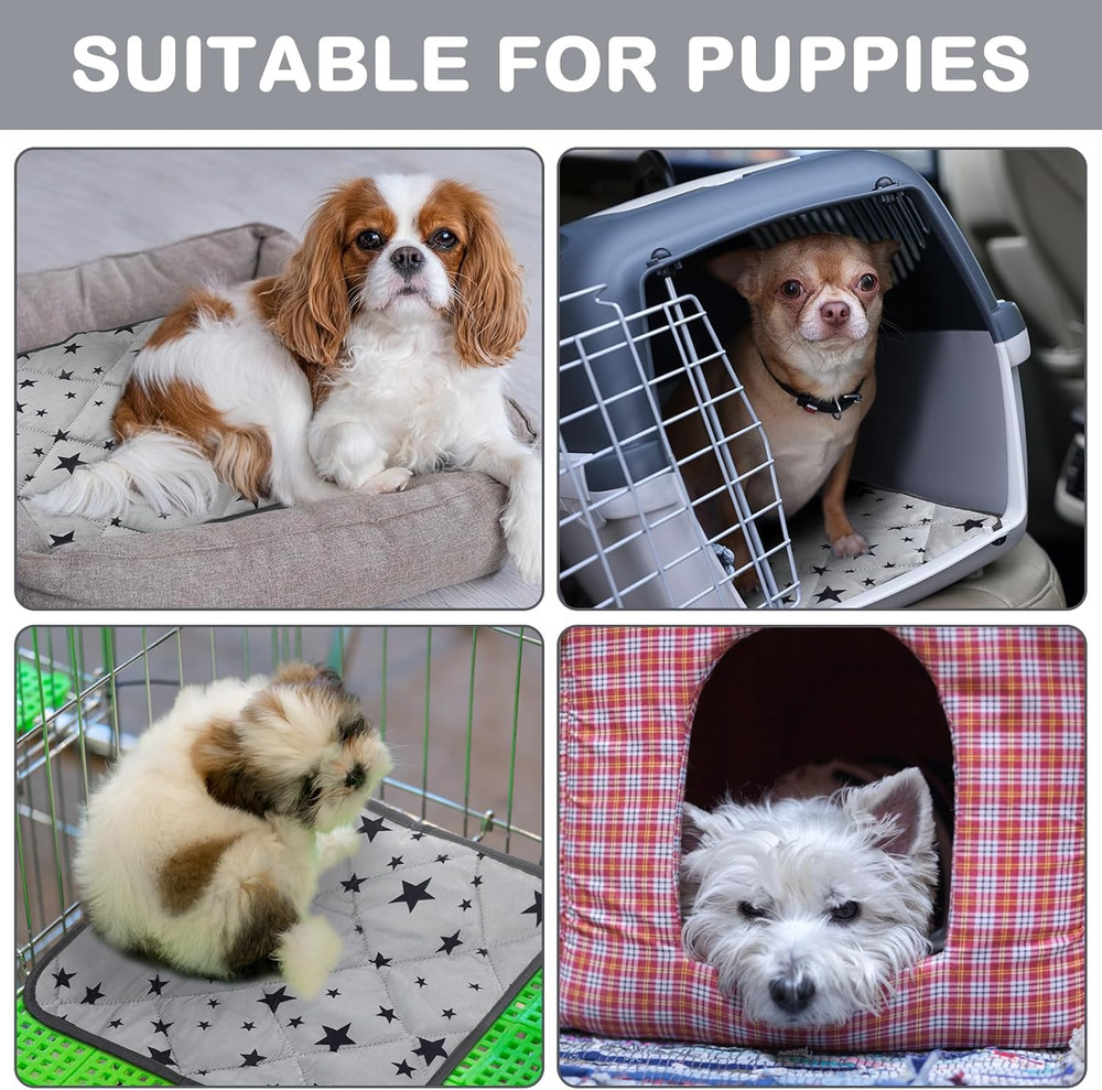 4 Pack Self Warming Cat Bed Self Heating Cat Mat Star Pattern Soft Dog Crate Pad