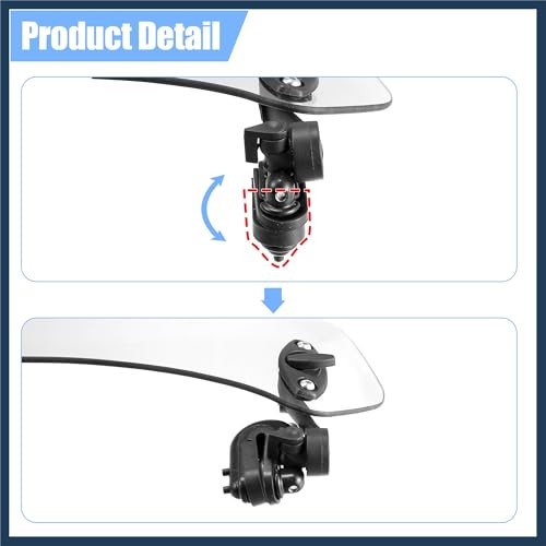 28.5cm Motorcycle Windshield Motorcycle Wind Deflector Clear Lens Adjustable