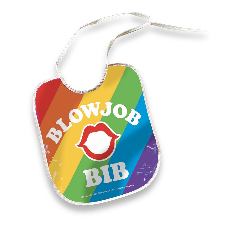 BJ Bib Novelty Funny Gag Gift Rainbow