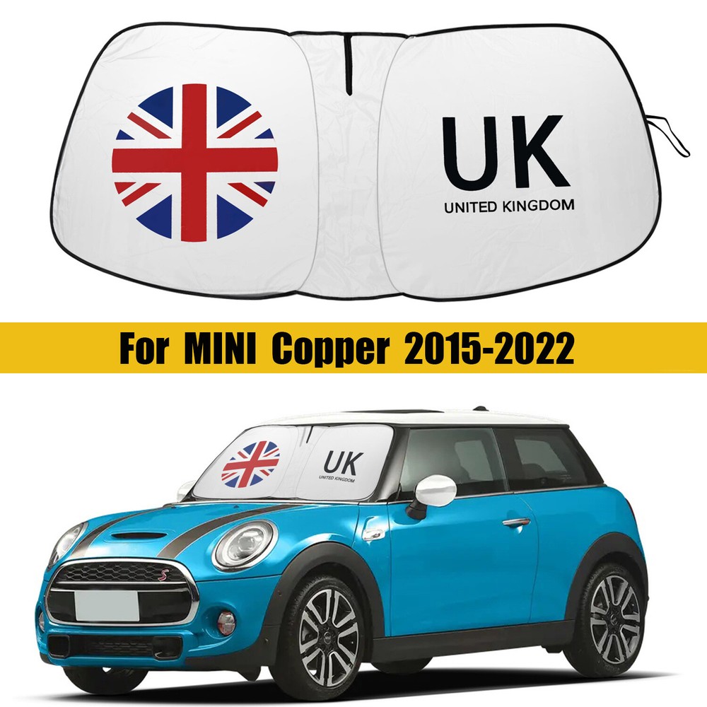 For Mini Cooper 15-23 Foldable Windshield Sun Shade Union Jack Front Visor Cover